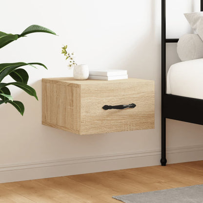 vidaXL Wall-mounted Bedside Cabinet Sonoma Oak 35x35x20 cm
