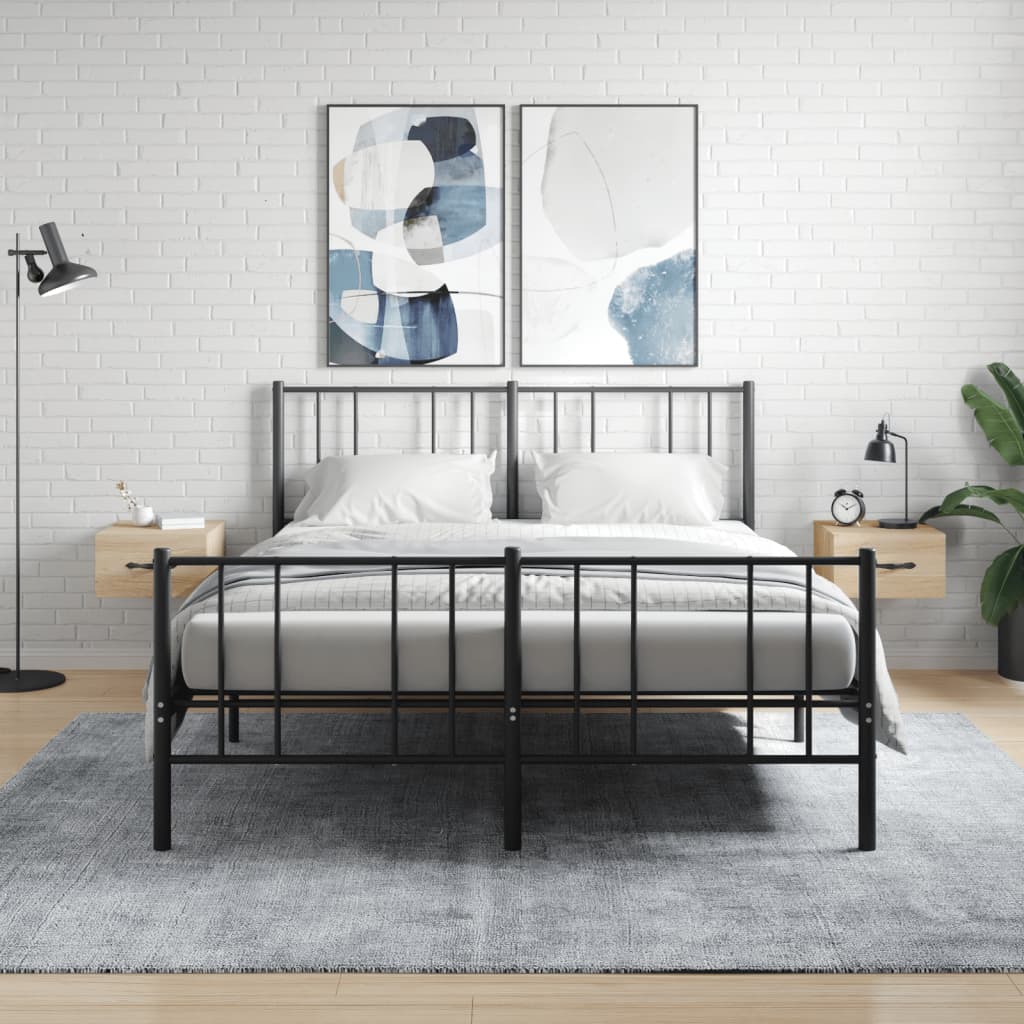 vidaXL Wall-mounted Bedside Cabinets 2 pcs Sonoma Oak 35x35x20 cm