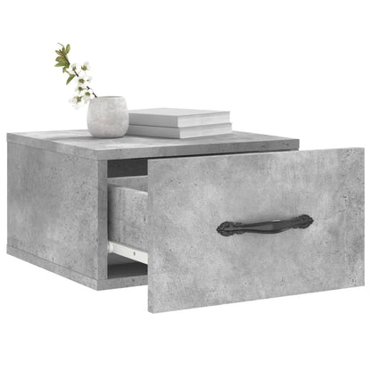 vidaXL Wall-mounted Bedside Cabinet Concrete Grey 35x35x20 cm