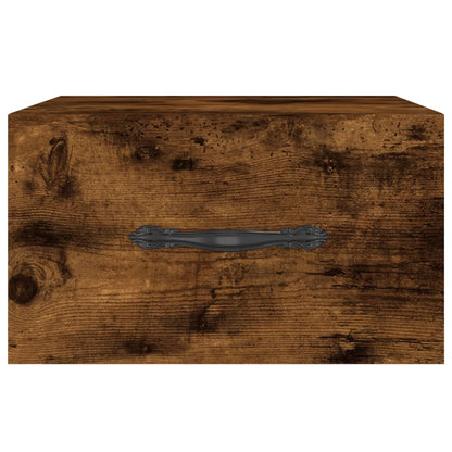 vidaXL Wall-mounted Bedside Cabinet Smoked Oak 35x35x20 cm