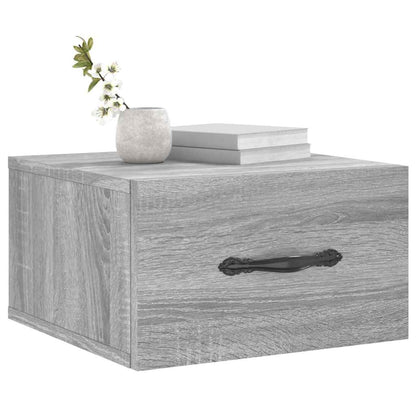 vidaXL Wall-mounted Bedside Cabinet Grey Sonoma 35x35x20 cm