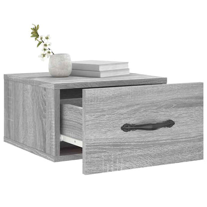 vidaXL Wall-mounted Bedside Cabinet Grey Sonoma 35x35x20 cm