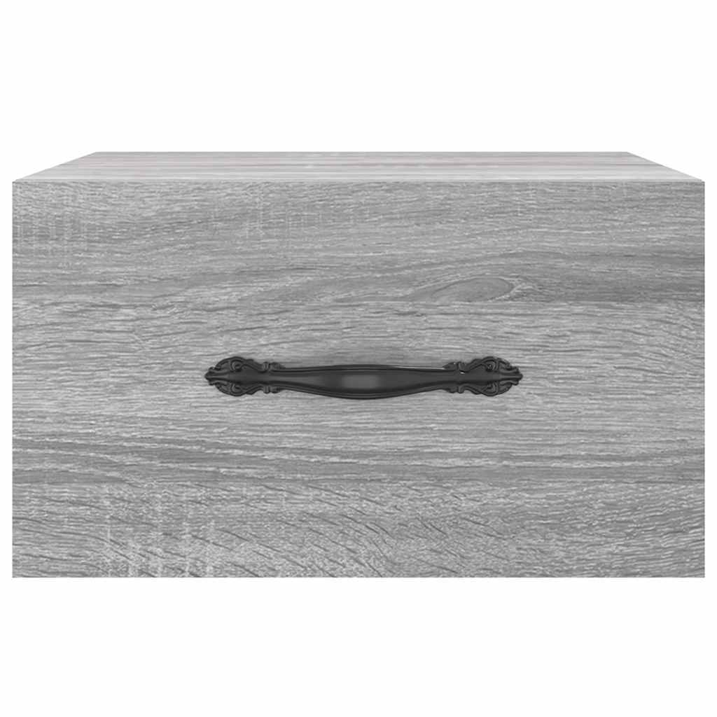 vidaXL Wall-mounted Bedside Cabinet Grey Sonoma 35x35x20 cm