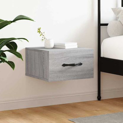 vidaXL Wall-mounted Bedside Cabinet Grey Sonoma 35x35x20 cm