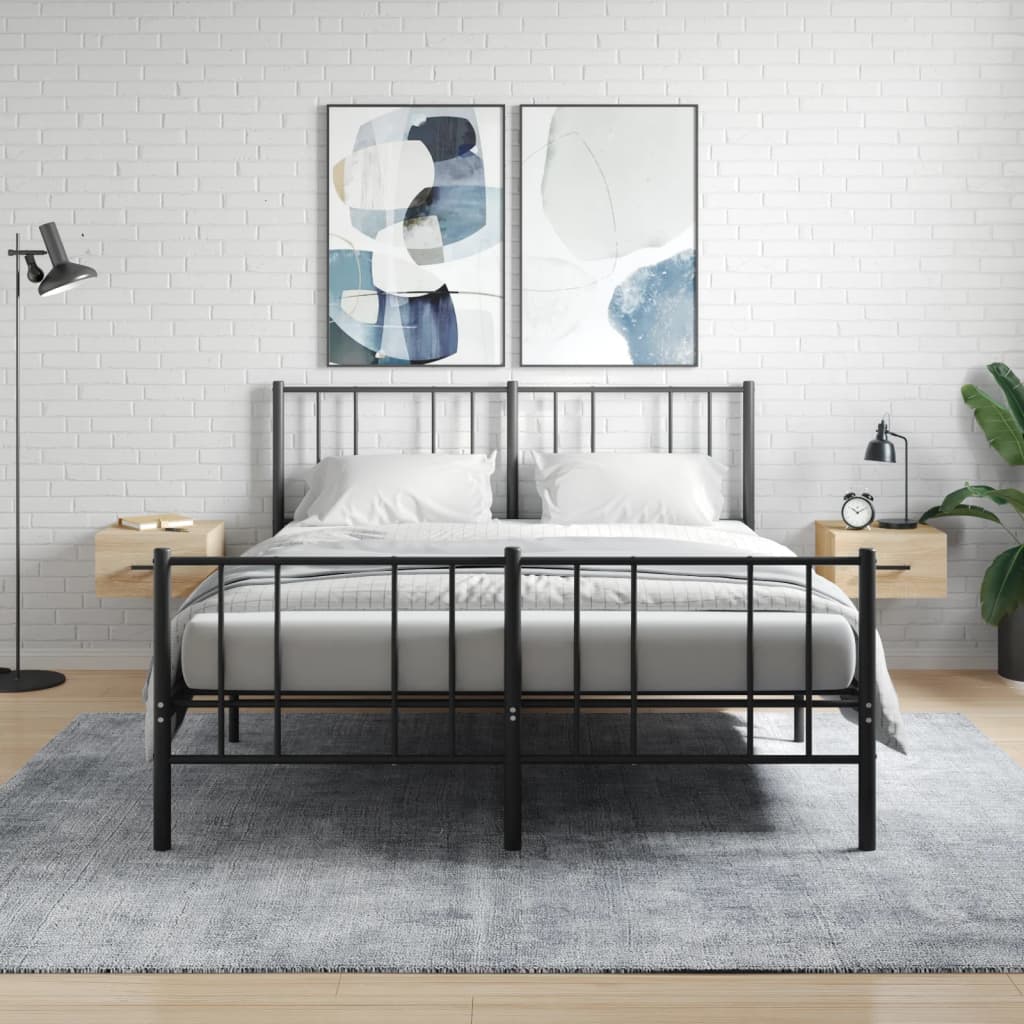 vidaXL Wall-mounted Bedside Cabinets 2 pcs Sonoma Oak 35x35x20 cm