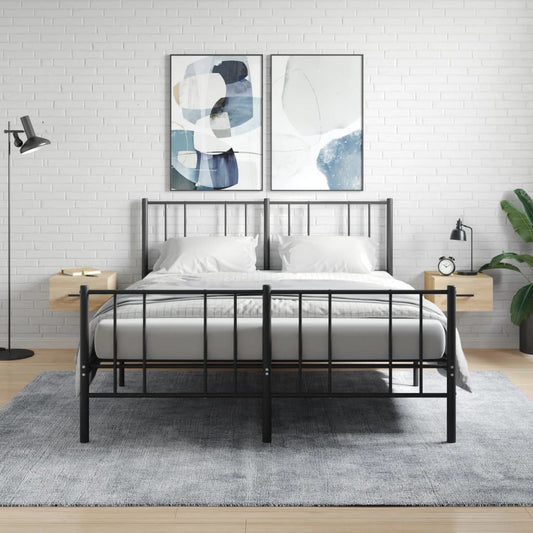 vidaXL Wall-mounted Bedside Cabinets 2 pcs Sonoma Oak 35x35x20 cm