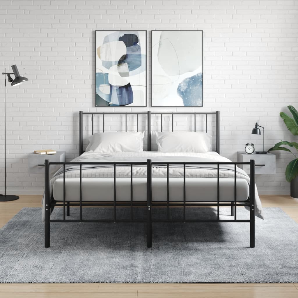 vidaXL Wall-mounted Bedside Cabinet |  Set of 2 | Square | Modern  |  Modern