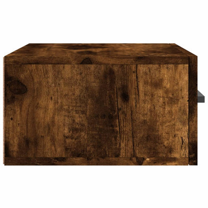 vidaXL Wall-mounted Bedside Cabinet | Set of 2 | Smoked Oak | Engineered wood