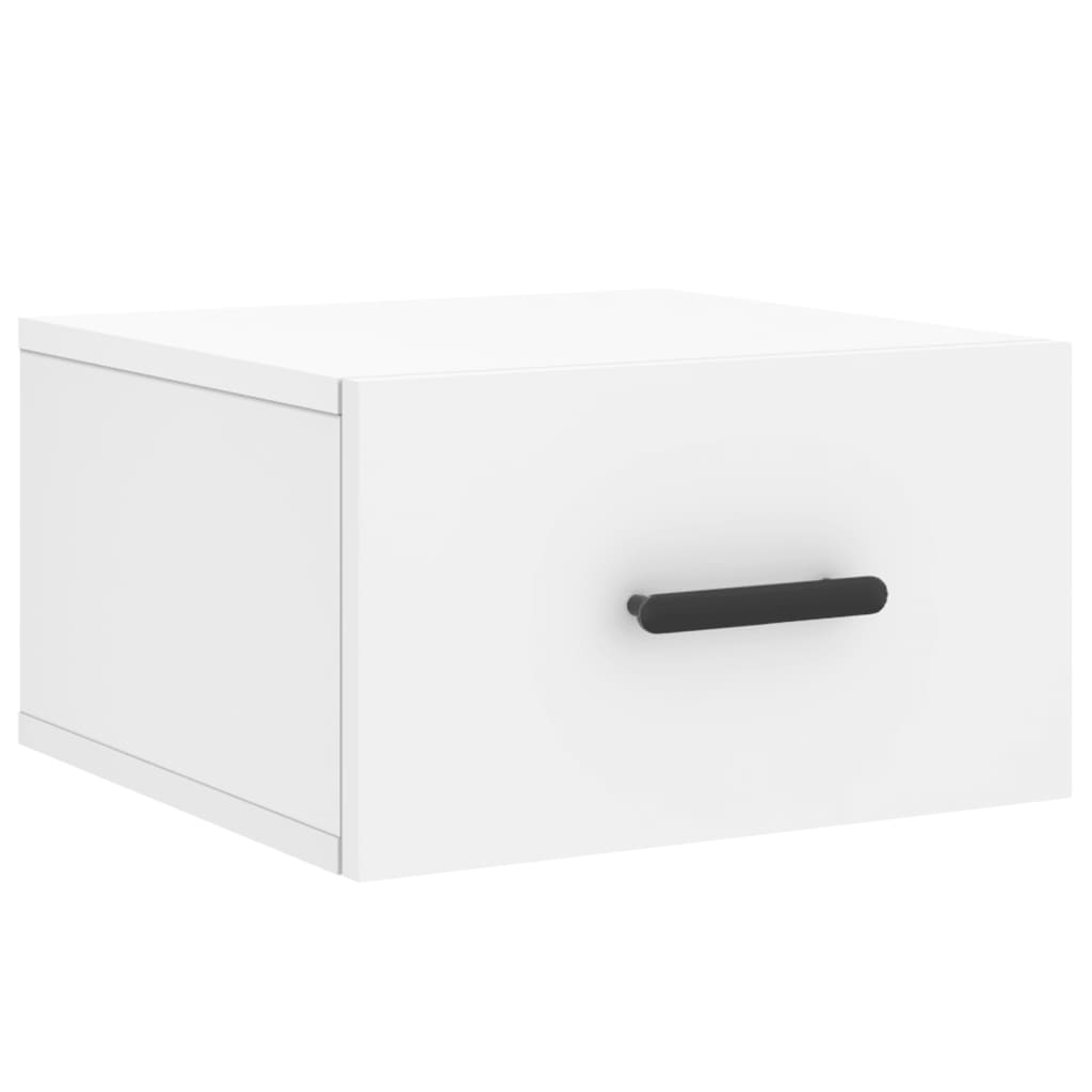 vidaXL Wall-mounted Bedside Cabinet | Set of 2 | White | Engineered wood