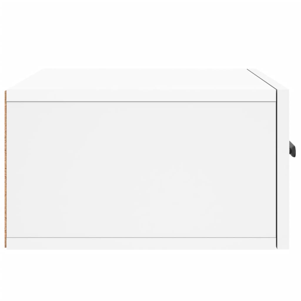 vidaXL Wall-mounted Bedside Cabinet | Set of 2 | White | Engineered wood