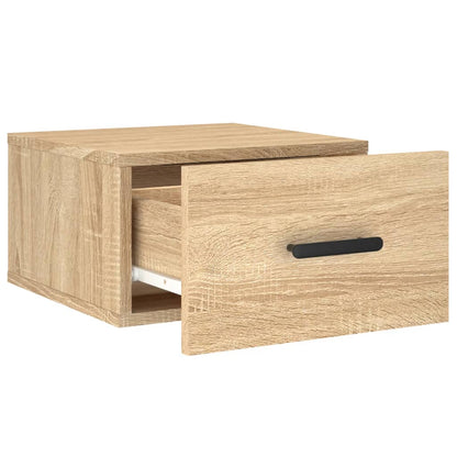 vidaXL Wall-mounted Bedside Cabinets 2 pcs Sonoma Oak 35x35x20 cm