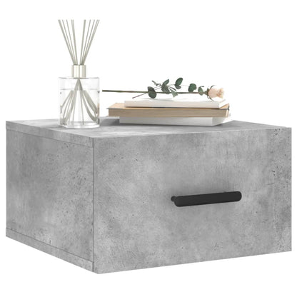 vidaXL Wall-mounted Bedside Cabinet Concrete Grey 35x35x20 cm