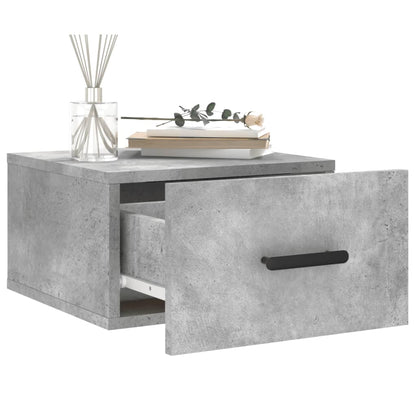 vidaXL Wall-mounted Bedside Cabinet Concrete Grey 35x35x20 cm