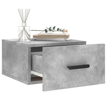 vidaXL Wall-mounted Bedside Cabinets 2 pcs Concrete Grey 35x35x20 cm