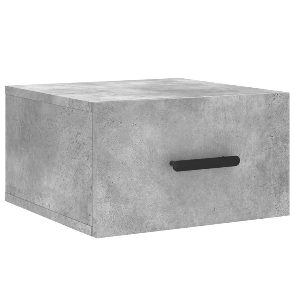vidaXL Wall-mounted Bedside Cabinets 2 pcs Concrete Grey 35x35x20 cm