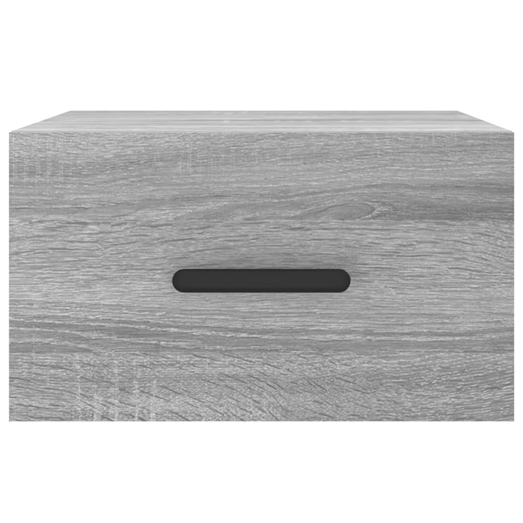 vidaXL Wall-mounted Bedside Cabinet Grey Sonoma 35x35x20 cm