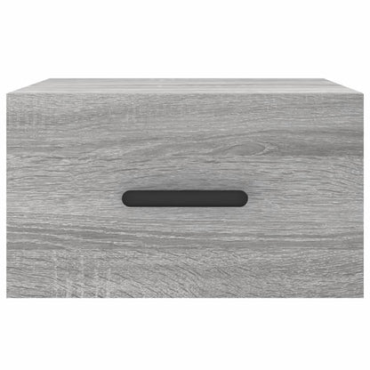 vidaXL Wall-mounted Bedside Cabinet | Set of 2 | Grey sonoma | Engineered wood