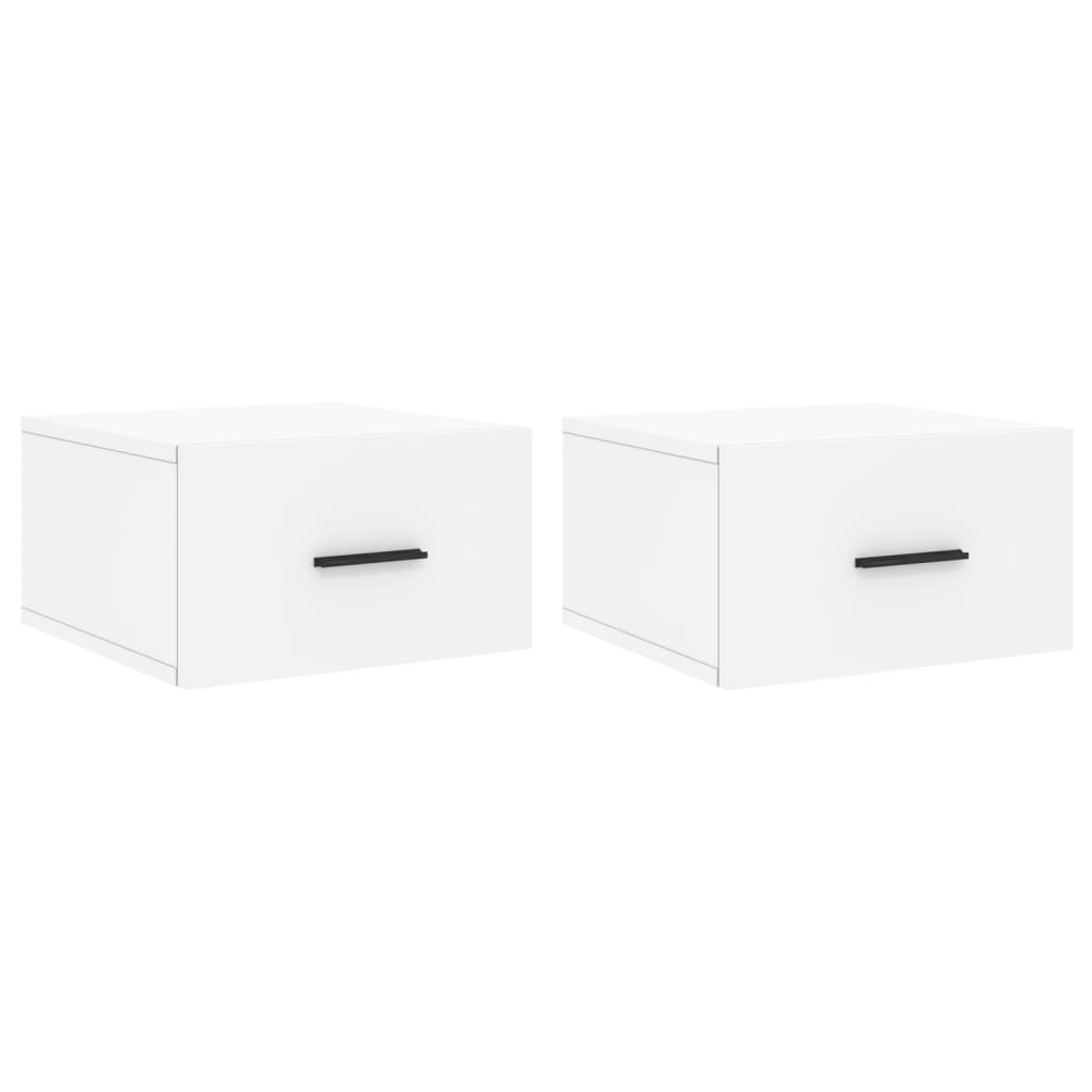vidaXL Wall-mounted Bedside Cabinets 2 pcs White 35x35x20 cm