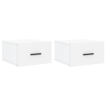 vidaXL Wall-mounted Bedside Cabinets 2 pcs White 35x35x20 cm