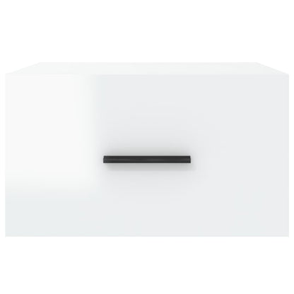 vidaXL Wall-mounted Bedside Cabinets 2 pcs High Gloss White 35x35x20 cm