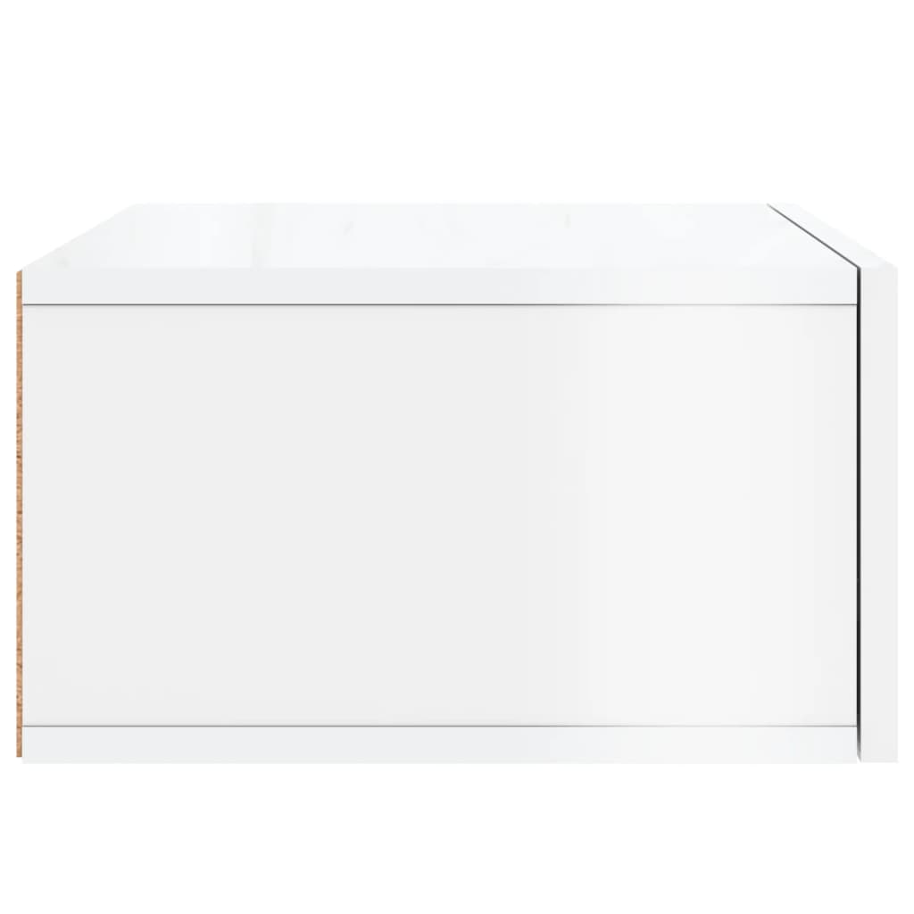 vidaXL Wall-mounted Bedside Cabinets 2 pcs High Gloss White 35x35x20 cm