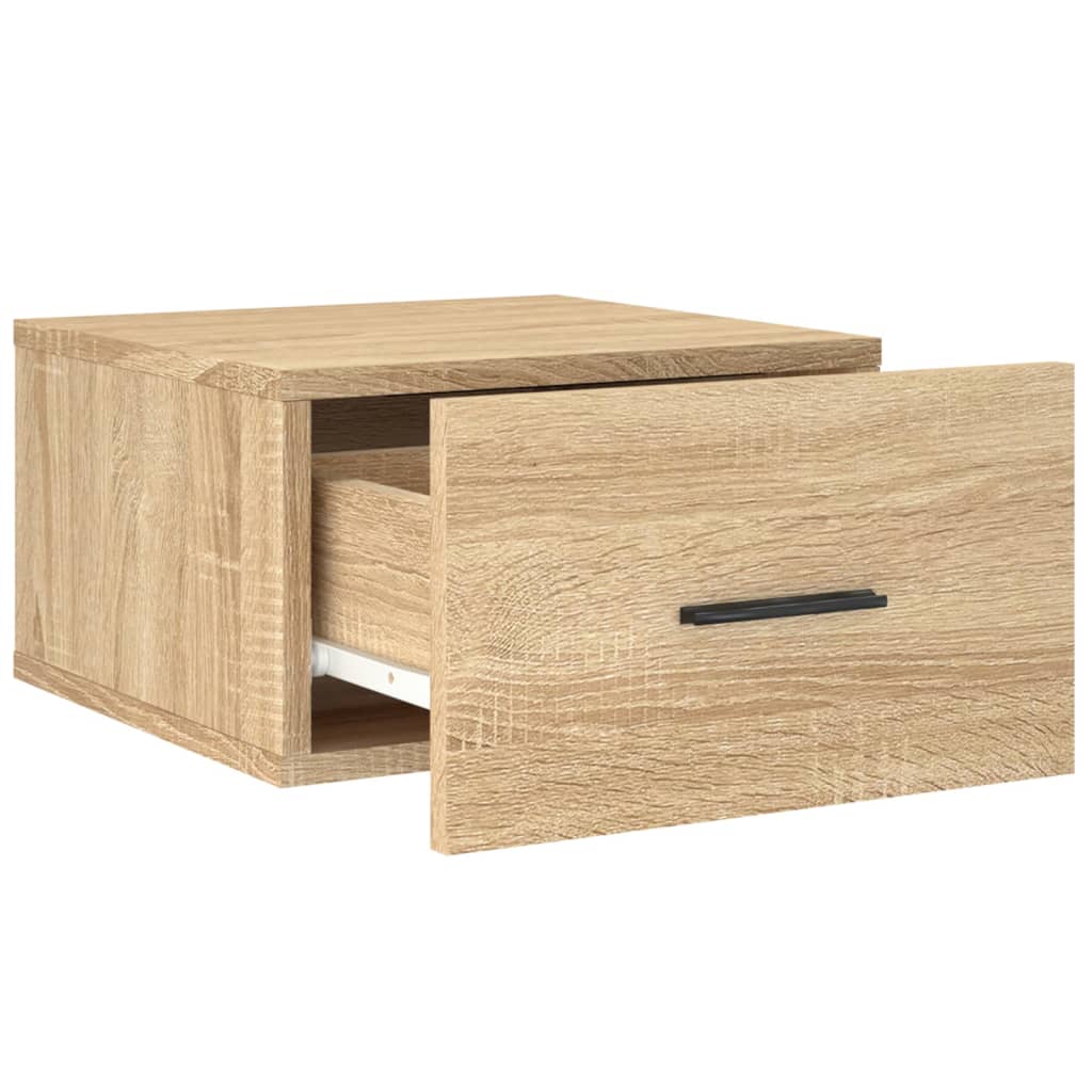 vidaXL Wall-mounted Bedside Cabinet Sonoma Oak 35x35x20 cm