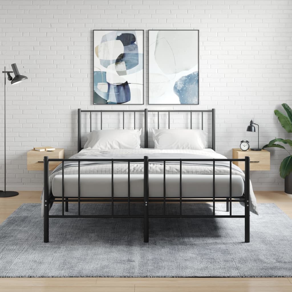 vidaXL Wall-mounted Bedside Cabinets 2 pcs Sonoma Oak 35x35x20 cm