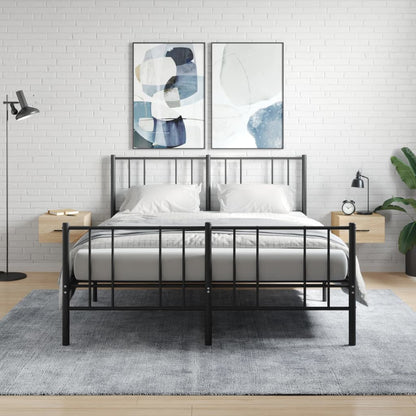 vidaXL Wall-mounted Bedside Cabinets 2 pcs Sonoma Oak 35x35x20 cm