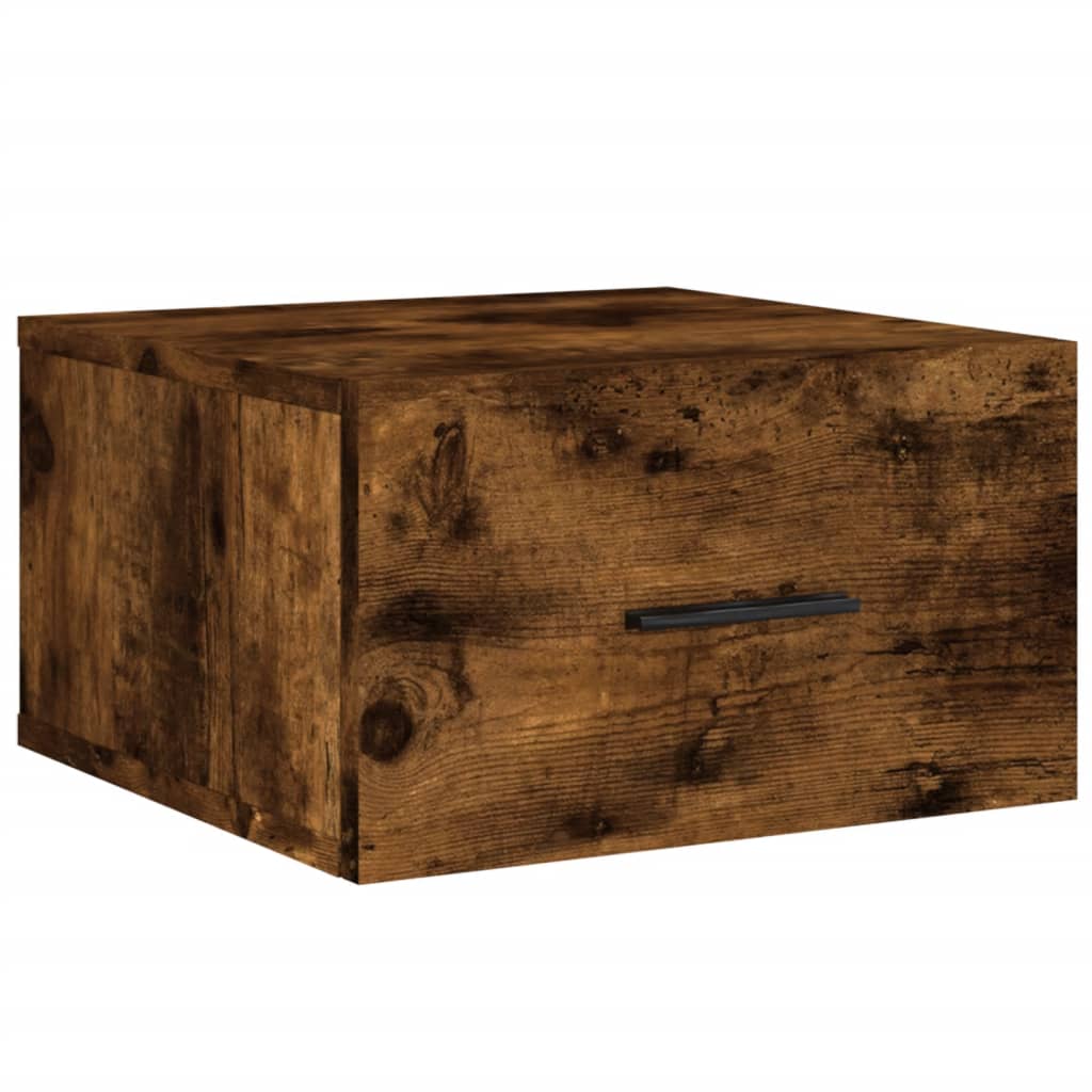 vidaXL Wall-mounted Bedside Cabinet Smoked Oak 35x35x20 cm