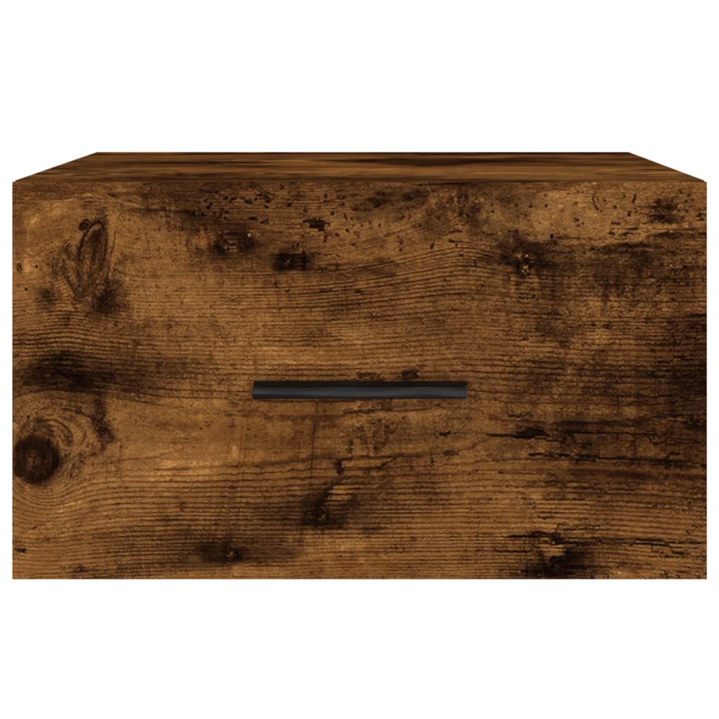 vidaXL Wall-mounted Bedside Cabinet Smoked Oak 35x35x20 cm