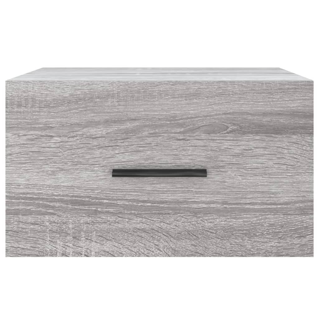 vidaXL Wall-mounted Bedside Cabinet Grey Sonoma 35x35x20 cm