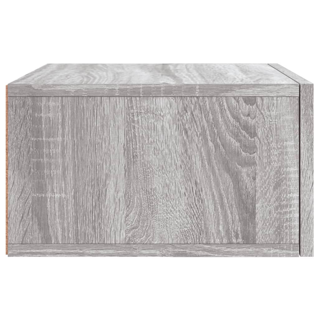 vidaXL Wall-mounted Bedside Cabinet Grey Sonoma 35x35x20 cm