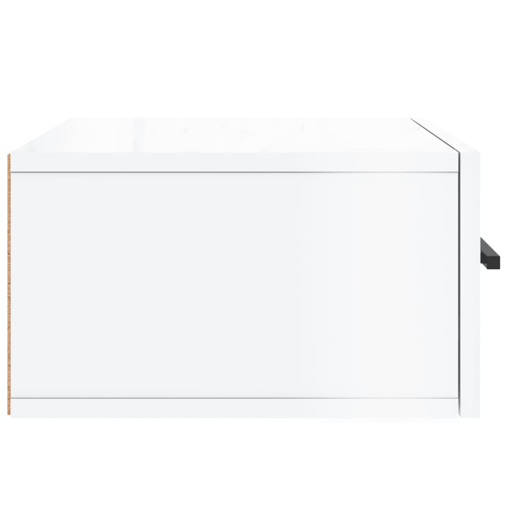 vidaXL Wall-mounted Bedside Cabinets 2 pcs High Gloss White 35x35x20 cm