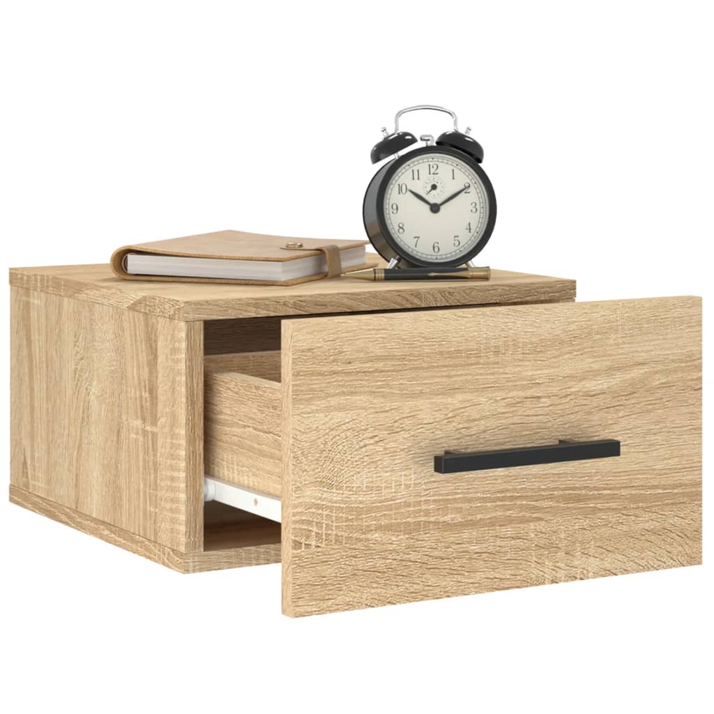 vidaXL Wall-mounted Bedside Cabinets 2 pcs Sonoma Oak 35x35x20 cm