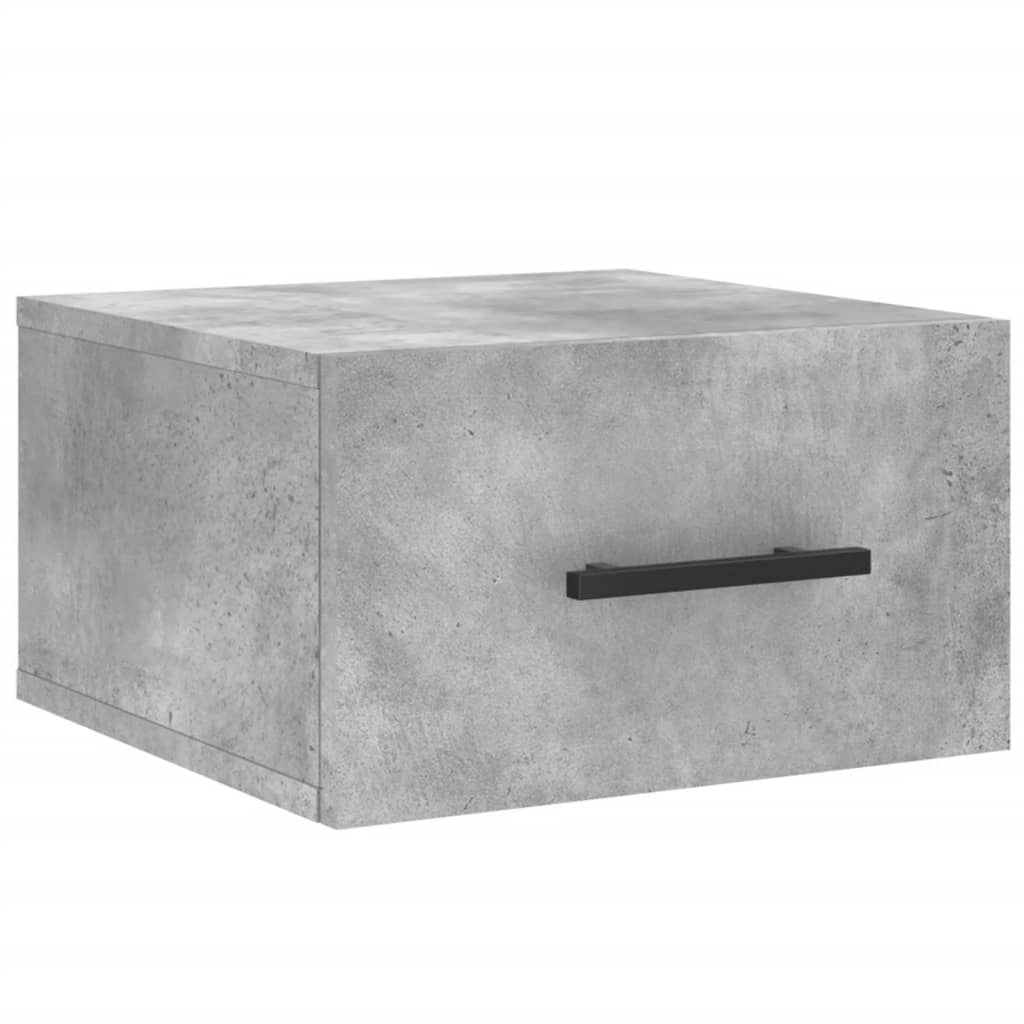 vidaXL Wall-mounted Bedside Cabinets 2 pcs Concrete Grey 35x35x20 cm