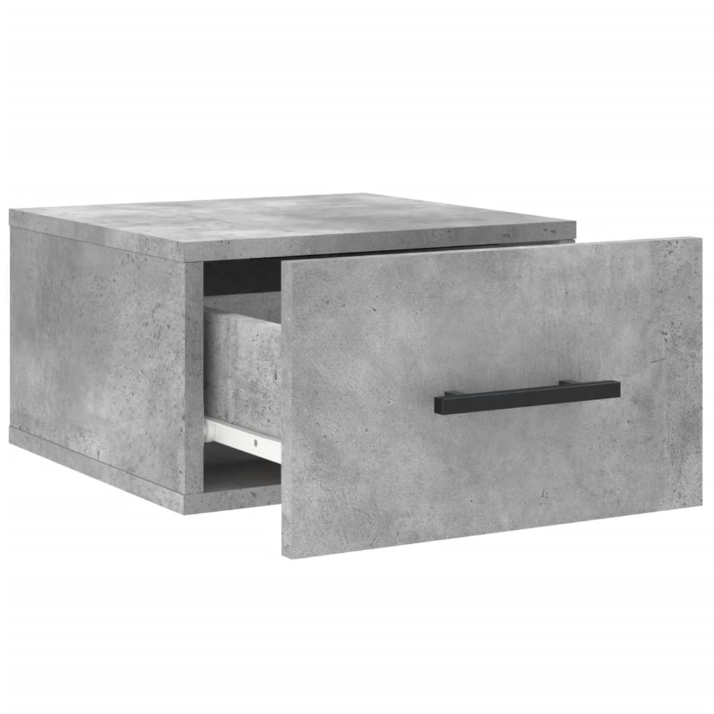 vidaXL Wall-mounted Bedside Cabinets 2 pcs Concrete Grey 35x35x20 cm