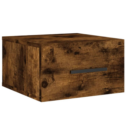 vidaXL Wall-mounted Bedside Cabinet Smoked Oak 35x35x20 cm