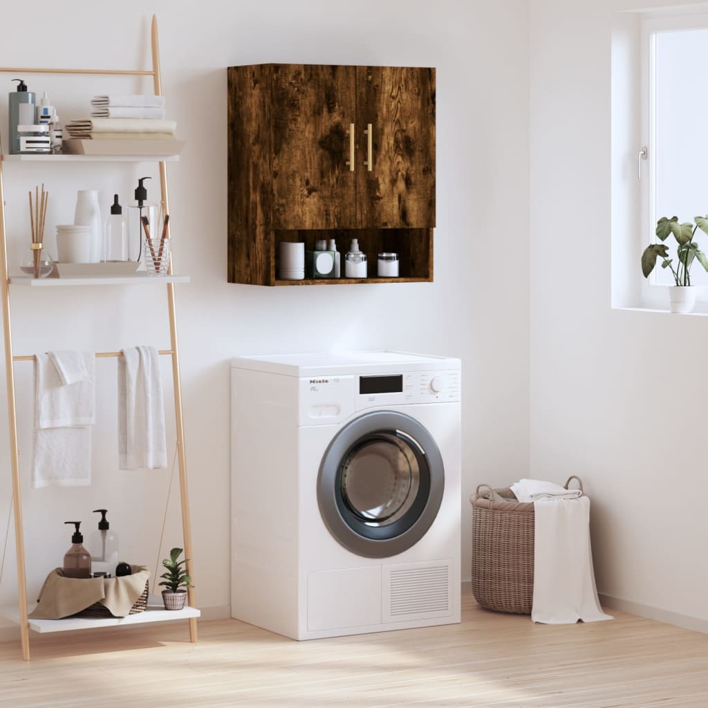 vidaXL Wall Cabinet Smoked Oak 60x31x70 cm Engineered Wood