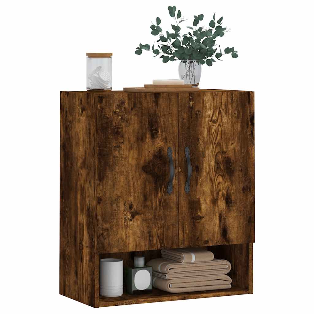 vidaXL Wall Cabinet Smoked Oak 60x31x70 cm Engineered Wood