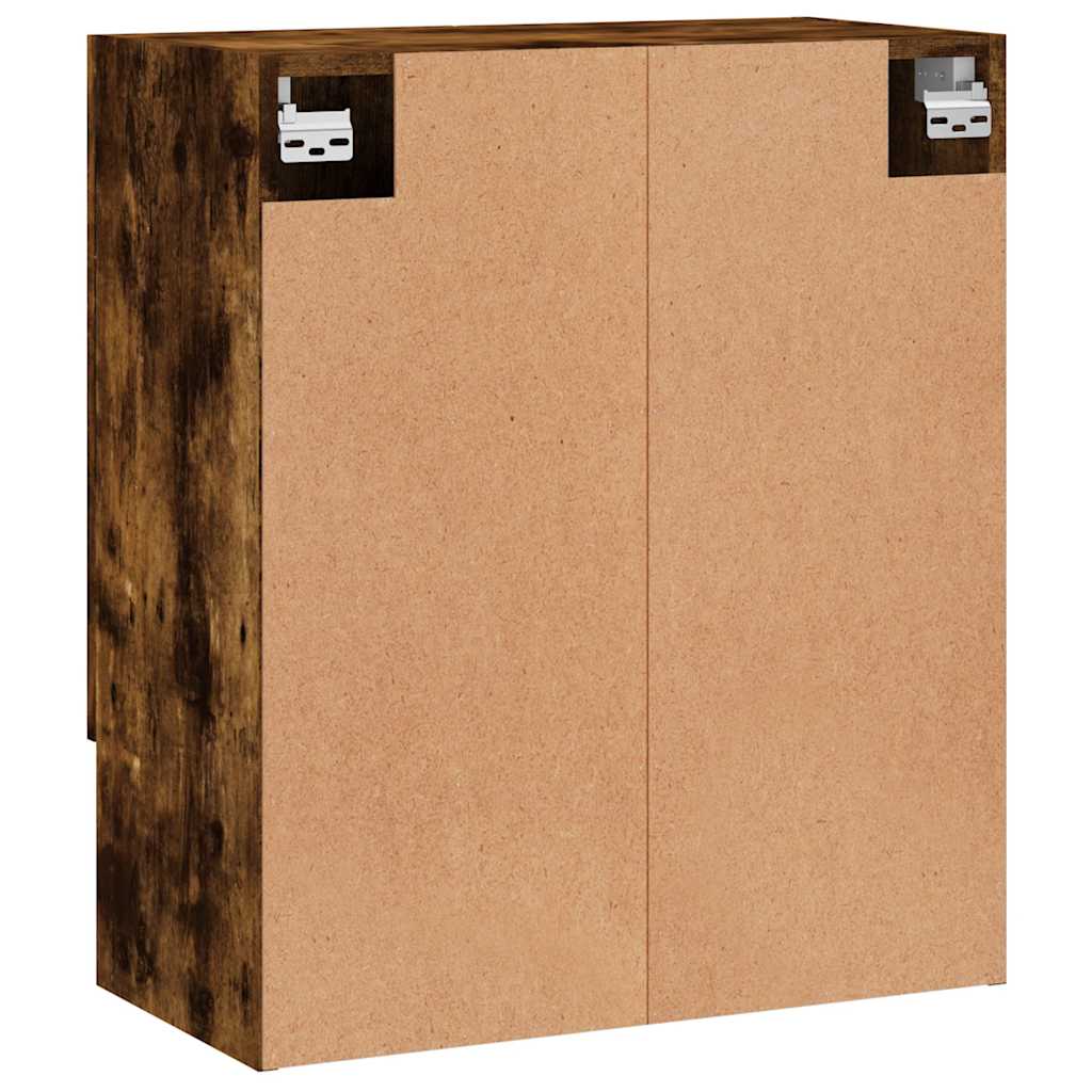 vidaXL Wall Cabinet Smoked Oak 60x31x70 cm Engineered Wood
