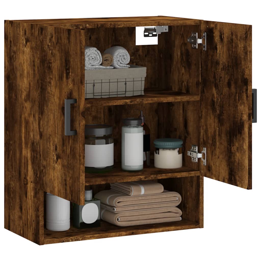 vidaXL Wall Cabinet Smoked Oak 60x31x70 cm Engineered Wood