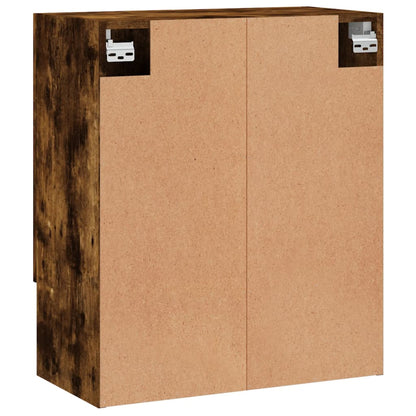 vidaXL Wall Cabinet Smoked Oak 60x31x70 cm Engineered Wood