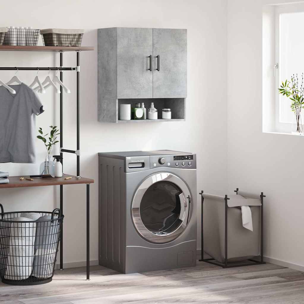 vidaXL Wall Cabinet Concrete Grey 60x31x70 cm Engineered Wood