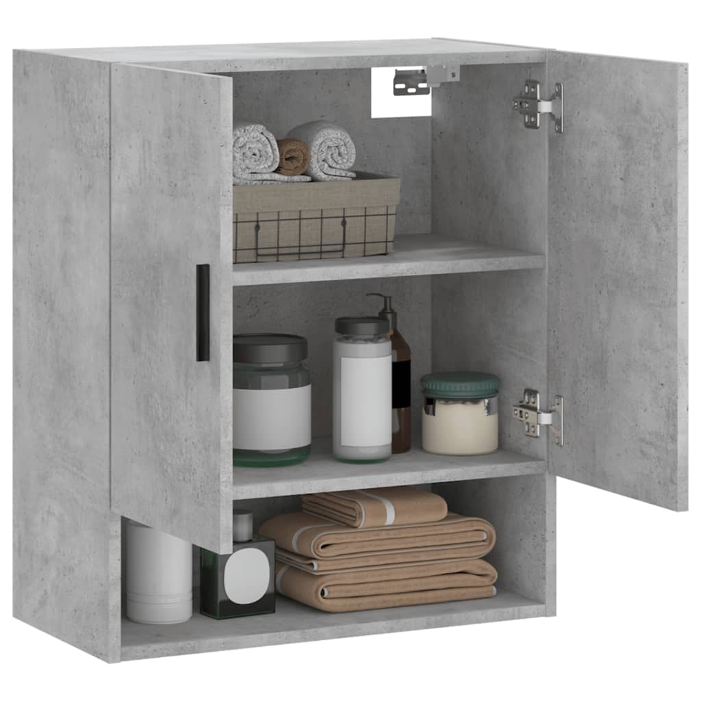 vidaXL Wall Cabinet | Concrete grey | Engineered wood | Medium | Wall Cabinet