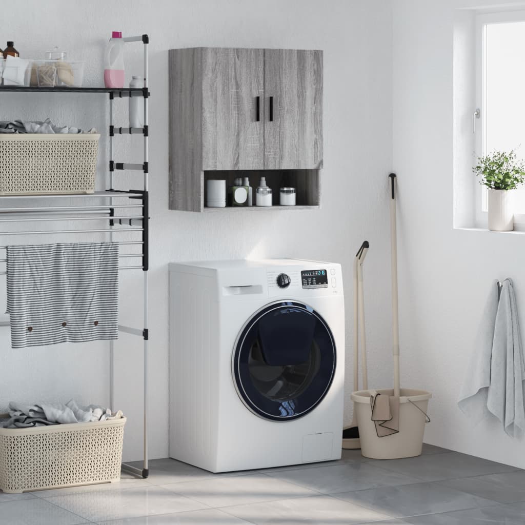 vidaXL Wall Cabinet | Grey sonoma | Engineered wood | Wall Cabinet | Rectangular