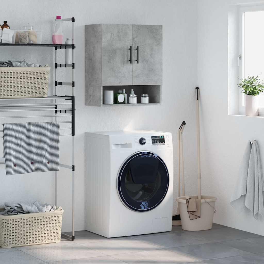 vidaXL Wall Cabinet Concrete Grey 60x31x70 cm Engineered Wood