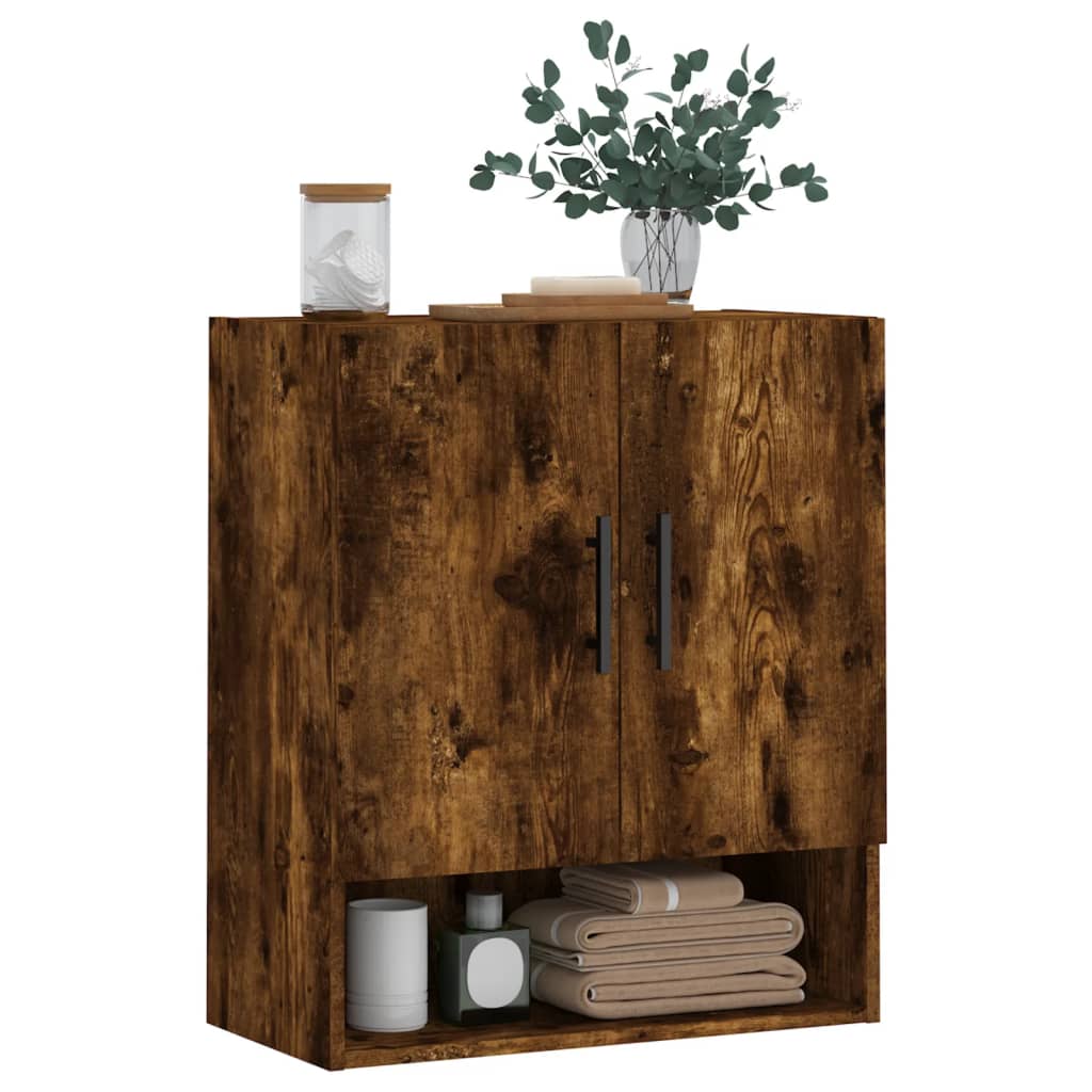 vidaXL Wall Cabinet Smoked Oak 60x31x70 cm Engineered Wood