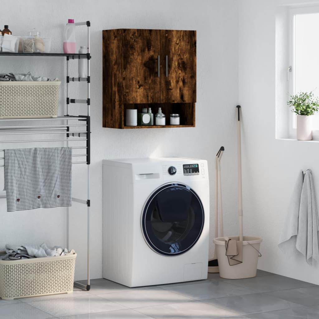 vidaXL Wall Cabinet Smoked Oak 60x31x70 cm Engineered Wood