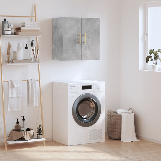 vidaXL Wall Cabinet | Concrete grey | Engineered wood | Medium | Rectangular