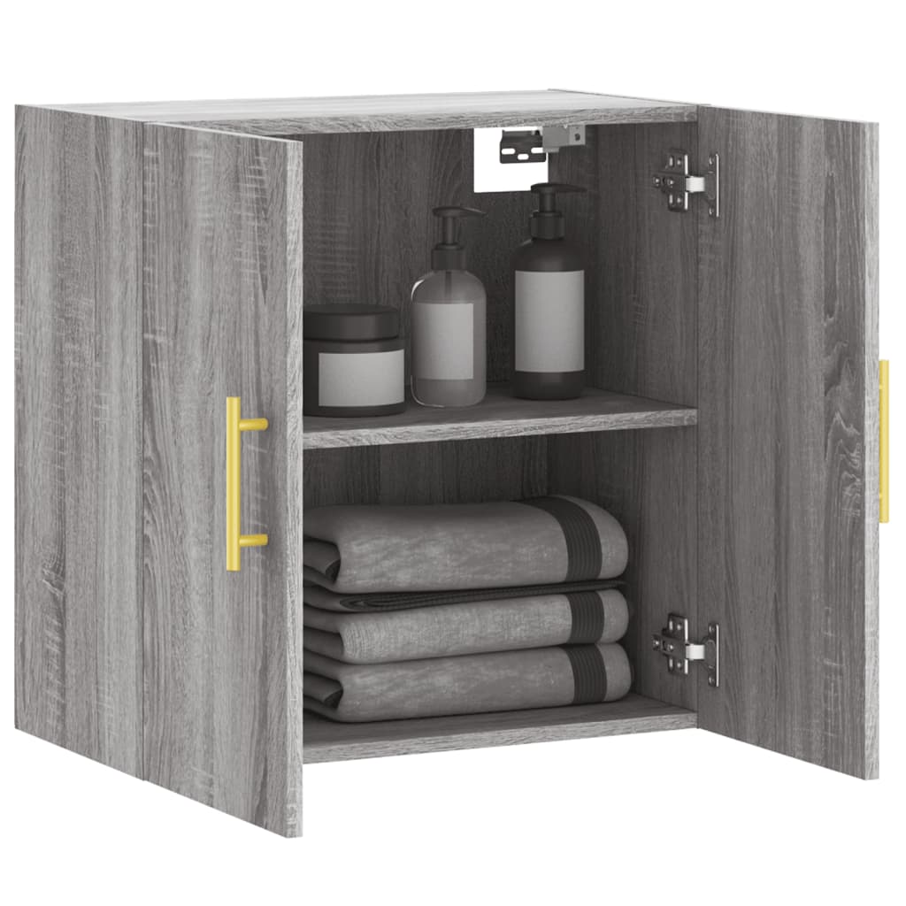vidaXL Wall Cabinet | Grey Sonoma | Engineered Wood | Medium | Wall Cabinet